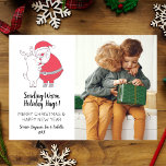 Tarjeta Festiva Foto de Navidades familiares de renos de Santa Hug<br><div class="desc">Envíe cálidos abrazos de vacaciones con esta linda tarjeta de vacaciones que incluye a Santa abrazando un reno junto a la foto de su familia. Agregue el texto y los nombres de su personalizado y el año que desee personalizar. ¡¡Todos necesitan un abrazo este año!!</div>