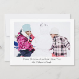 Tarjeta Festiva Foto de Navidades familiares Minimalistas modernos