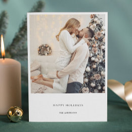 Tarjeta Festiva Foto de Navidades familiares modernos y sencillos