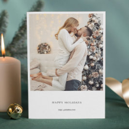 Tarjeta Festiva Foto de Navidades familiares modernos y sencillos