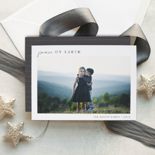 Tarjeta Festiva Foto de Navidades Minimalistas modernos