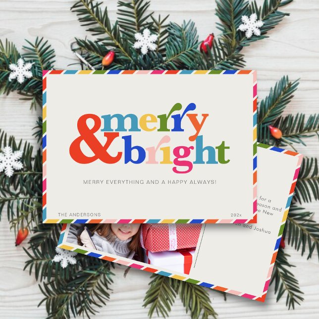 Tarjeta Festiva Foto de Navidades mínimos modernos y brillantes (Subido por el creador)