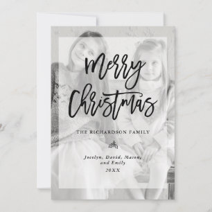 Tarjeta Festiva Foto de Navidades modernos con superposición