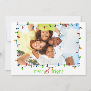 Tarjeta Festiva Foto de Navidades modernos y brillantes