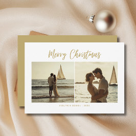 Tarjeta Festiva Foto de Navidades náuticos de la pareja marítima d