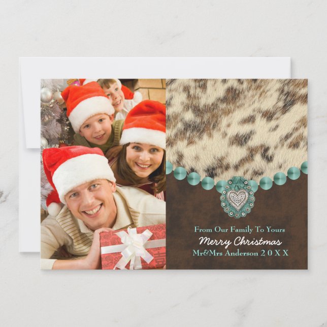 Tarjeta Festiva Foto de Navidades occidentales en el País del Cuer (Anverso)