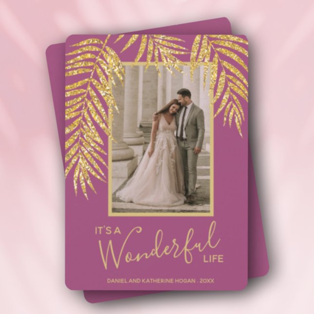 Tarjeta Festiva Foto de Navidades Palm Tropical (Subido por el creador)