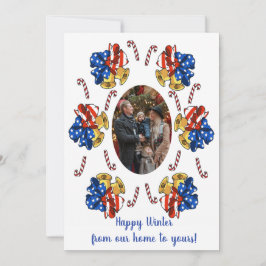 Tarjeta Festiva Foto de Navidades patrióticos