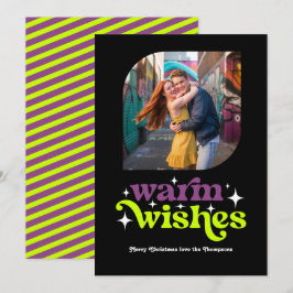 Tarjeta Festiva Foto de Navidades retro modernos de Plum & Chartre