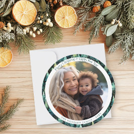 Tarjeta Festiva Foto de Navidades rústicos de Woodland