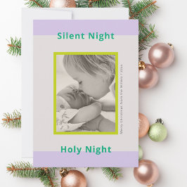 Tarjeta Festiva Foto de navidades saludando a recién nacidos