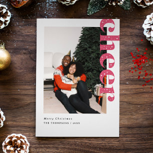 Tarjeta Festiva Foto de Navidades Starry Cheer