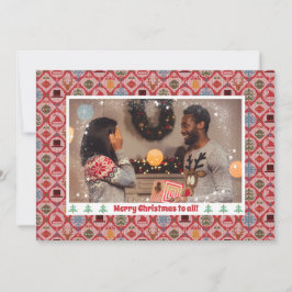 Tarjeta Festiva Foto de Navidades suéteres feos