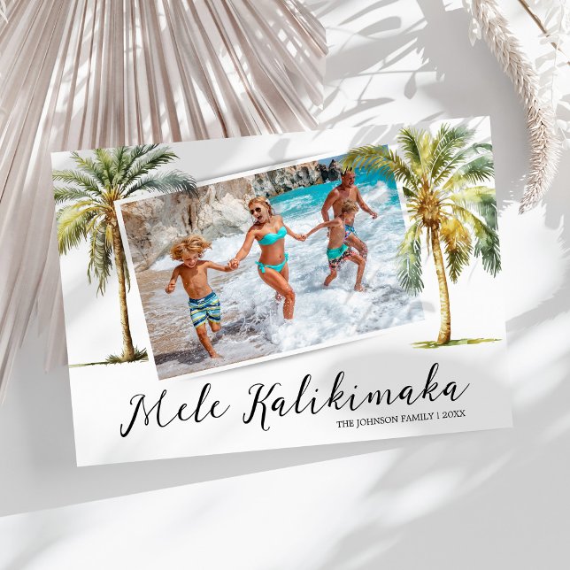 Tarjeta Festiva Foto de Navidades tropicales Mele Kalikimaka (Subido por el creador)