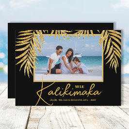 Tarjeta Festiva Foto de Navidades tropicales Mele Kalikimaka