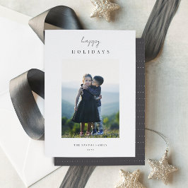 Tarjeta Festiva Foto de Navidades verticales Minimalistas modernos