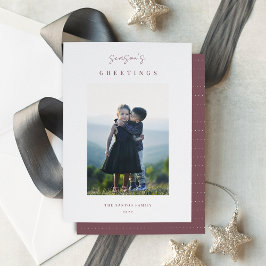 Tarjeta Festiva Foto de Navidades verticales Minimalistas modernos