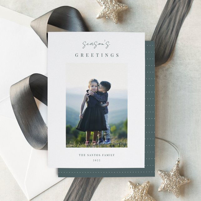 Tarjeta Festiva Foto de Navidades verticales Minimalistas modernos (Subido por el creador)