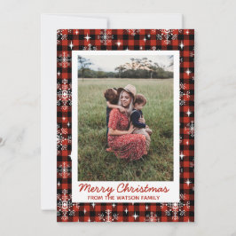 Tarjeta Festiva Foto de nieve de los navidades