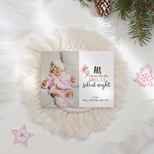 Tarjeta Festiva Foto de niña de spa navideña linda