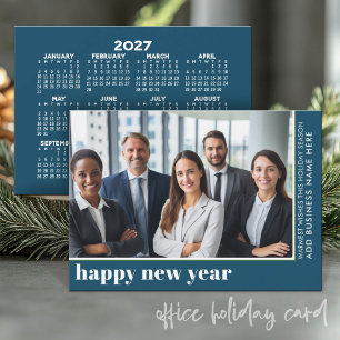 Tarjeta Festiva Foto de Oficina Desplazada - Calendario de Año Nue