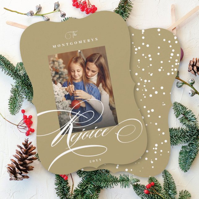 Tarjeta Festiva Foto de oro de Navidades religiosos de caligrafía  (Subido por el creador)
