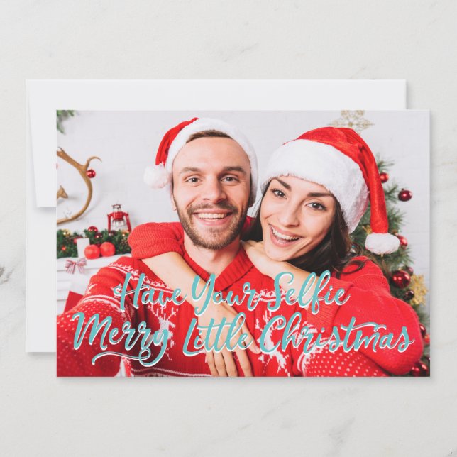 Tarjeta Festiva Foto de pareja | Gracioso saludo de feriado (Anverso)