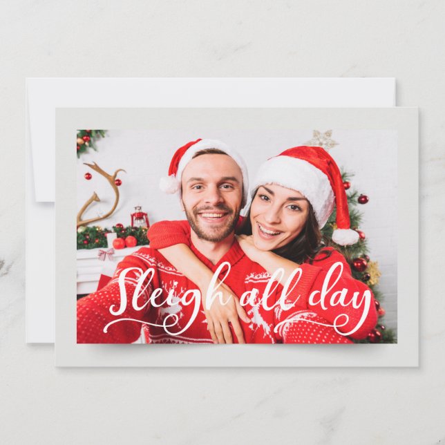 Tarjeta Festiva Foto de pareja | Gracioso saludo de feriado (Anverso)