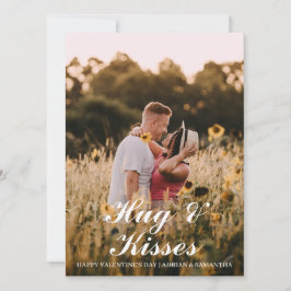 Tarjeta Festiva Foto de pareja simple el día de San Valentín de am