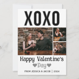 Tarjeta Festiva Foto de pareja simple el día de San Valentín de am