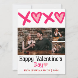 Tarjeta Festiva Foto de pareja simple el día de San Valentín de am