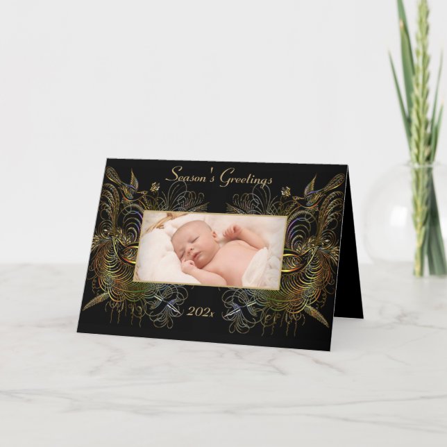 Tarjeta Festiva Foto de Partridge (Anverso)