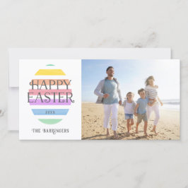 Tarjeta Festiva Foto de Pascua Feliz Huevo de Pascua