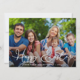 Tarjeta Festiva Foto de Pascua Feliz Moderna