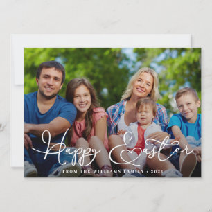 Tarjeta Festiva Foto de Pascua Feliz Moderna