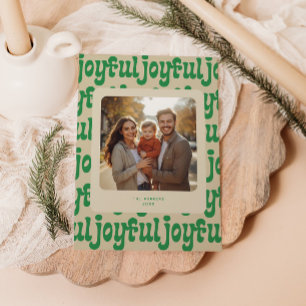 Tarjeta Festiva Foto de patrón de tipografía alegre