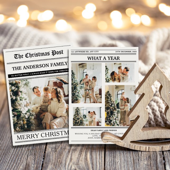 Tarjeta Festiva Foto de periódico de navidades qué año (Subido por el creador)