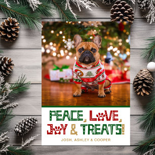 Tarjeta Festiva Foto de Perro Divertida