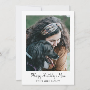 Tarjeta Festiva Foto de perro Feliz cumpleaños mamá de Mascota de 