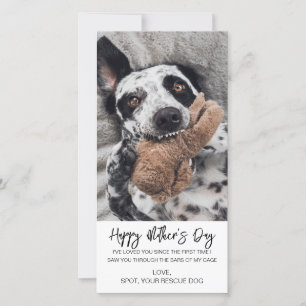 Tarjeta Festiva Foto de perro Personalizado del Día de la Madre de