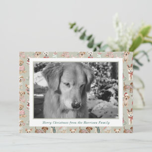 Tarjeta Festiva Foto de perros navideños lindos