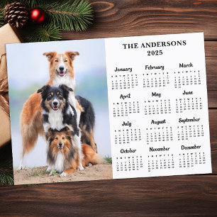Tarjeta Festiva Foto de Personalizado de Año Nuevo de la familia d