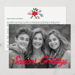 TARJETA FESTIVA FOTO DE PERSONALIZADO DIVIDIDA A MANO
