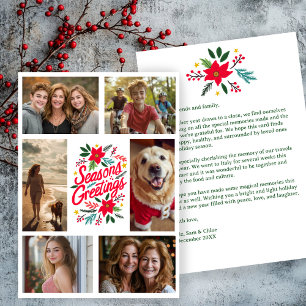 TARJETA FESTIVA FOTO DE PERSONALIZADO DIVIDIDO A MANO DE TEMPORADA