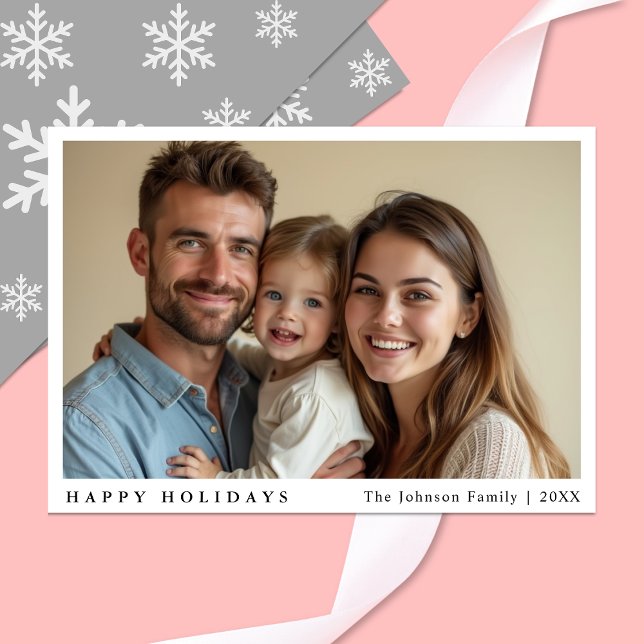 Tarjeta Festiva Foto de Personalizado Minimalista moderno (Lifestyle Photos)