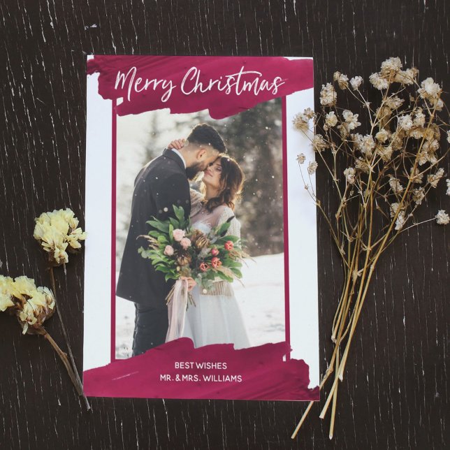 Tarjeta Festiva Foto de pintura de Navidades de vino rojo | (Subido por el creador)