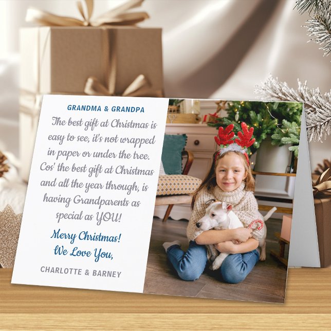 Tarjeta Festiva Foto de poema de abuelos Navidades personalizados (Subido por el creador)