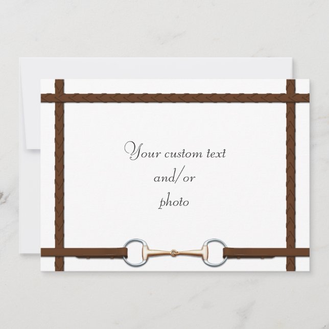 Tarjeta Festiva Foto de propósito completo de Snaffle Bit & Laces  (Anverso)