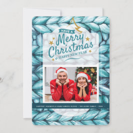 Tarjeta Festiva Foto de punto para navidades