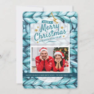Tarjeta Festiva Foto de punto para navidades